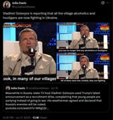 Vladimir Solovyov is reporting that all the village alcoholics and hooligans are now fighting in Ukraine. 17-07-2025 JuliaDavisNews