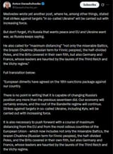 Medvedev wrote yet another post, where he, among other things, stated that strikes against targets &#039;in so-called Ukraine&#039; will be carried out 18-07-2025 P1