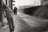 berlin wall and child