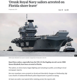 Drunk Royal Navy sailors arrested on Florida shore leave