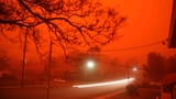 sydney australia fire red sky