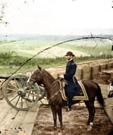 1864 General William T. Sherman on horseback at Federal Fort No. 7, ca. November, 1864