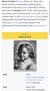 Look up Simon of Trent