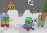 Snow fort Pepes