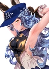 Somekindofanimalearbluehairgirl
