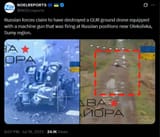 Russian forces claim to have destroyed a GUR ground drone equipped with a machine gun that was firing at Russian positions near Oleksiivka, Sumy 18-07-2025