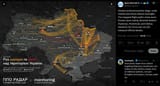 Ukraine endured another large-scale missile and drone attack overnight. The mapped flight paths show most threats 19-07-2025 Zhytomyr, Pavlohrad, Odesa