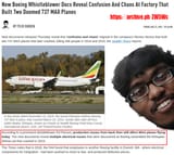 Chaos At Factory That Built Two Doomed 737 MAX Planes
