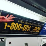 Divorce-1 (2) - Close-up shot of a billboard with the number 1-800-DIVORGE on it