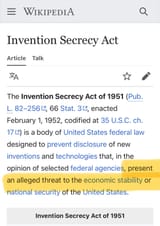 invention secrecy act