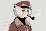 AI Awoo blowing bubbles