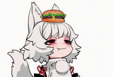 AI Awoo burger on head