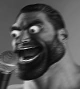 gigachad screaming mic