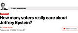 How many voters really care about Jeffrey Epstein