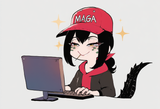 AI Maga alligator girl