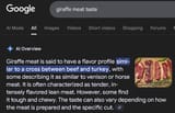 giraffe meat taste