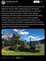 Switzerland patriot cancelled
