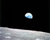 Earth rising over the Moon from Apollo 8