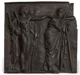 Unknown Artist (Italian, 19th century) Unknown Classical scene, possibly Apollo and Diana with Asclepius - Cast iron
