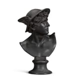 Probably after John Flaxman (York, Yorkshire, England, Kingdom of Great Britain 1755-1826 London, U.K.) Bust of Mercury - Wedgwood black basalt (view 1)