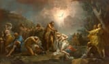 Jean II Restout (Rouen, Normandy, Kingdom of France 1692-1768 Paris, Kingdom of France) Le baptême du Christ - Huile sur toile 1737