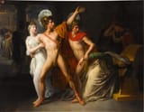 Attributed to Amable-Paul Coutan (Paris, Frech Republic 1792-1837 Paris, Kingdom of France) Castor and Pollux saving Helen - Oil on canvas