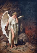 Stevan Aleksić (Arad, Arad County, Kingdom of Hungary, Austro-Hungarian Monarchy 1876-1923 Modoș, Timiș-Torontal County, Kingdom of Romania) Anđeo mira I (Angel of Peace I) - Ulje na platnu 1916