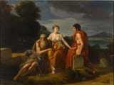 French School (18th-19th Century) The Three Ages of Man - Oil on canvas c.1800