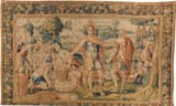 Unknown Artist (Flemish, second half of the 16th Century) A Roman encampment in a landscape river setting - Tapestry