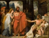 Amable-Paul Coutan (Paris, Frech Republic 1792-1837 Paris, Kingdom of France) Themistocles at the Court of Admetus - Oil on canvas 1819