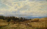 Edmund George Warren (London, England, U.K. 1834-1909) Bringing in the harvest - Oil on canvas-min