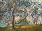 Carlo Brancaccio (Napoli, Campania, Kingdom of Italy 1861-1920) A View Through the Trees - Oil on canvas 1900
