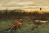 Bruno Andreas Liljefors (Uppsala, Uppsala län, Sweden, U.K. of Sweden-Norway 1860-1939 Stockholm, Kingdom of Sweden) Fox and duck - Oil on canvas 1922
