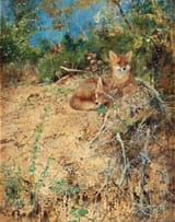 Bruno Andreas Liljefors (Uppsala, Uppsala län, Sweden, U.K. of Sweden-Norway 1860-1939 Stockholm, Kingdom of Sweden) Foxes - Oil on canvas 1886