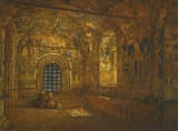 Vasily Vasilyevich Vereshchagin (Cherepovets, Novgorod Governorate, Russian Empire 1842-1904 The Battleship Petropavlovsk, Port Arthur, Kvantunskaya oblast, Russian Empire) Portico of a Church - Oil on canvas