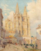Colin Campbell Cooper, Jr. (Philadelphia, Pennsylvania, U.S.A. 1856-1937 Santa Barbara, California, U.S.A.) Burgos Cathedral, Afternoon - Oil on canvas