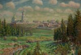 Apollinary Mikhaylovich Vasnetsov (Ryabovo, Vyatka Governorate, Russian Empire 1856-1933 Moscow, USSR) Начало мая, Рябово (Beginning of May, Ryabovo) - бумага, акварель, карандаш 1918