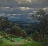 Apollinary Mikhailovich Vasnetsov (Ryabovo, Vyatka Governorate, Russian Empire 1856-1933 Moscow, USSR) Сумрачный день, Урал (Gloomy day, Urals) - холст, масло 1919