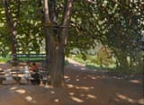 Apollinary Mikhaylovich Vasnetsov (Ryabovo, Vyatka Governorate, Russian Empire 1856-1933 Moscow, USSR) Демьяново, В тени лип (Demyanovo, In the shade of the linden trees) - холст, масло 1907
