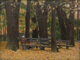 Apollinary Mikhaylovich Vasnetsov (Ryabovo, Vyatka Governorate, Russian Empire 1856-1933 Moscow, USSR) Демьяново, Осенью в парке (Demyanovo, Autumn in the park) - холст, масло