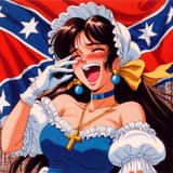Confederate southern belle noblewoman laughing