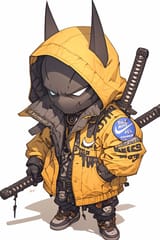 DC Urban Batman Yellow Hood Samurai