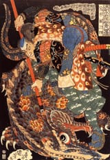 Miyamoto_Musashi_killing_a_giant_nue