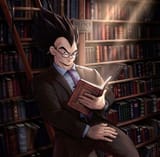 vegeta reading