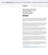 Argentinian gold to london