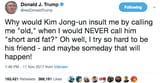 trump kim tweet