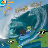 tsunami pepe riding the wave