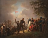 Dannebrog falder ned fra himlen [...] Christian August Lorentzen (1749–1828) s