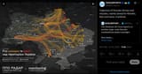 Trajectory of Russian drones and missiles, mainly aimed for Kharkiv, Kyiv and Ivano-Frankivsk 21-07-2025