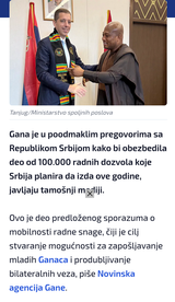 Srbija izdaje 100.000 radnih dozvola Gana želi da pošalje svoje mlade - 100.000 niggers for serbia